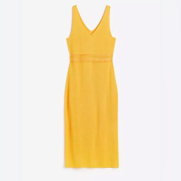 🔥🔥HOST PIC🔥🔥 H&M Yellow Fine Knit Midi Dress - Picture 4 of 15